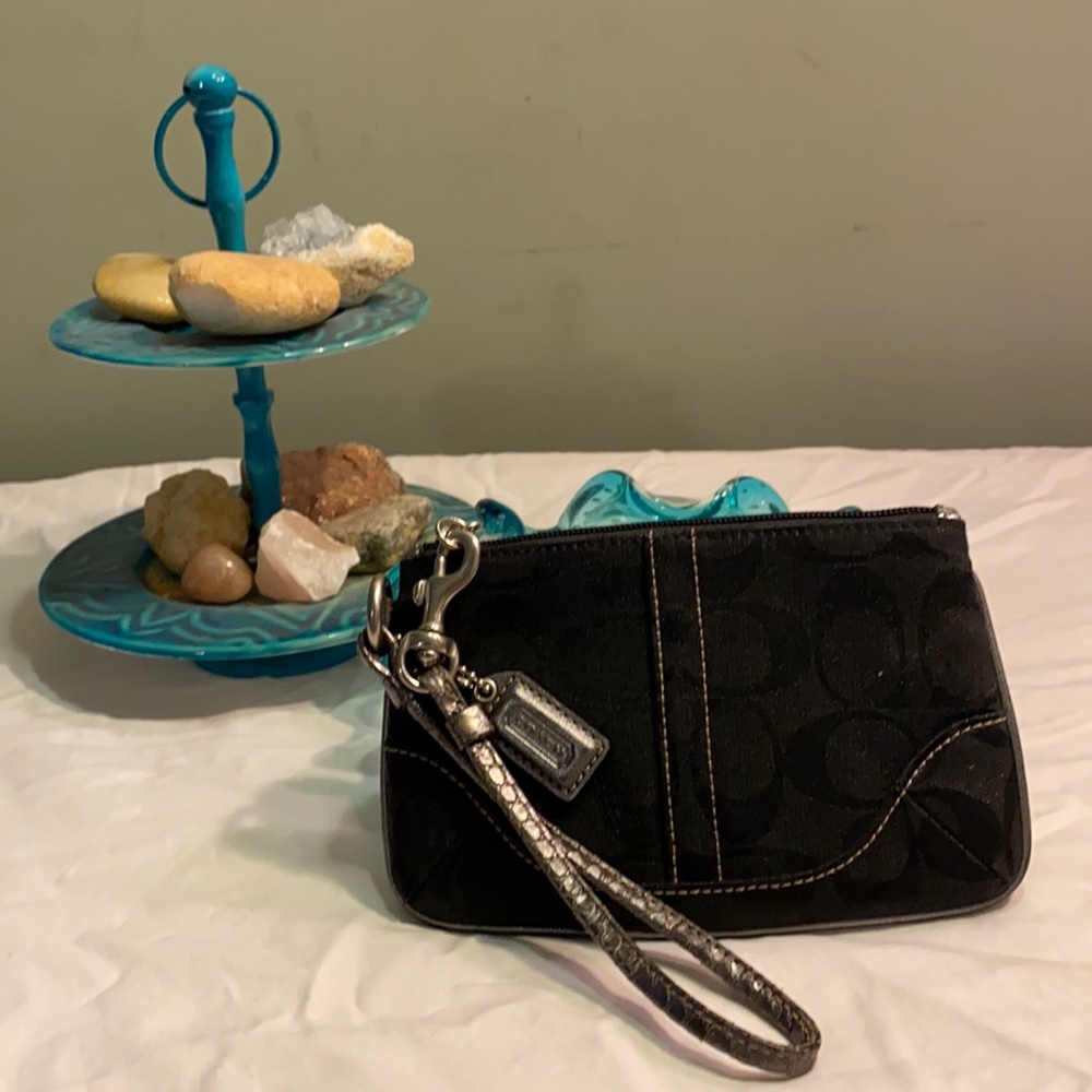 Coach Black Wristlet